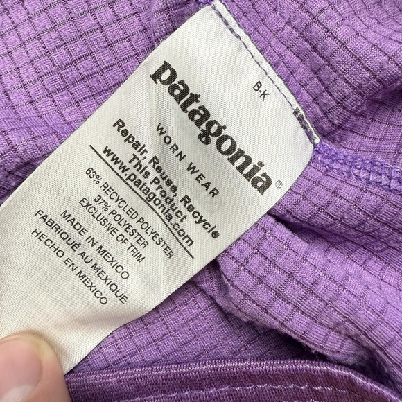 Patagonia Capilene Baselayer Shirt Womens Medium Purple Midweight Polartec - Picture 5 of 8